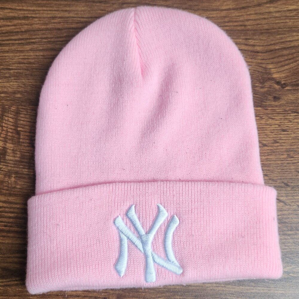MLB New York Yankees Pink Winter Hat One Size